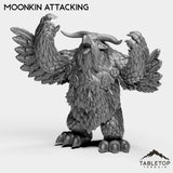Tabletop Terrain Miniature Moonkin Attacking Troll Druid Forms