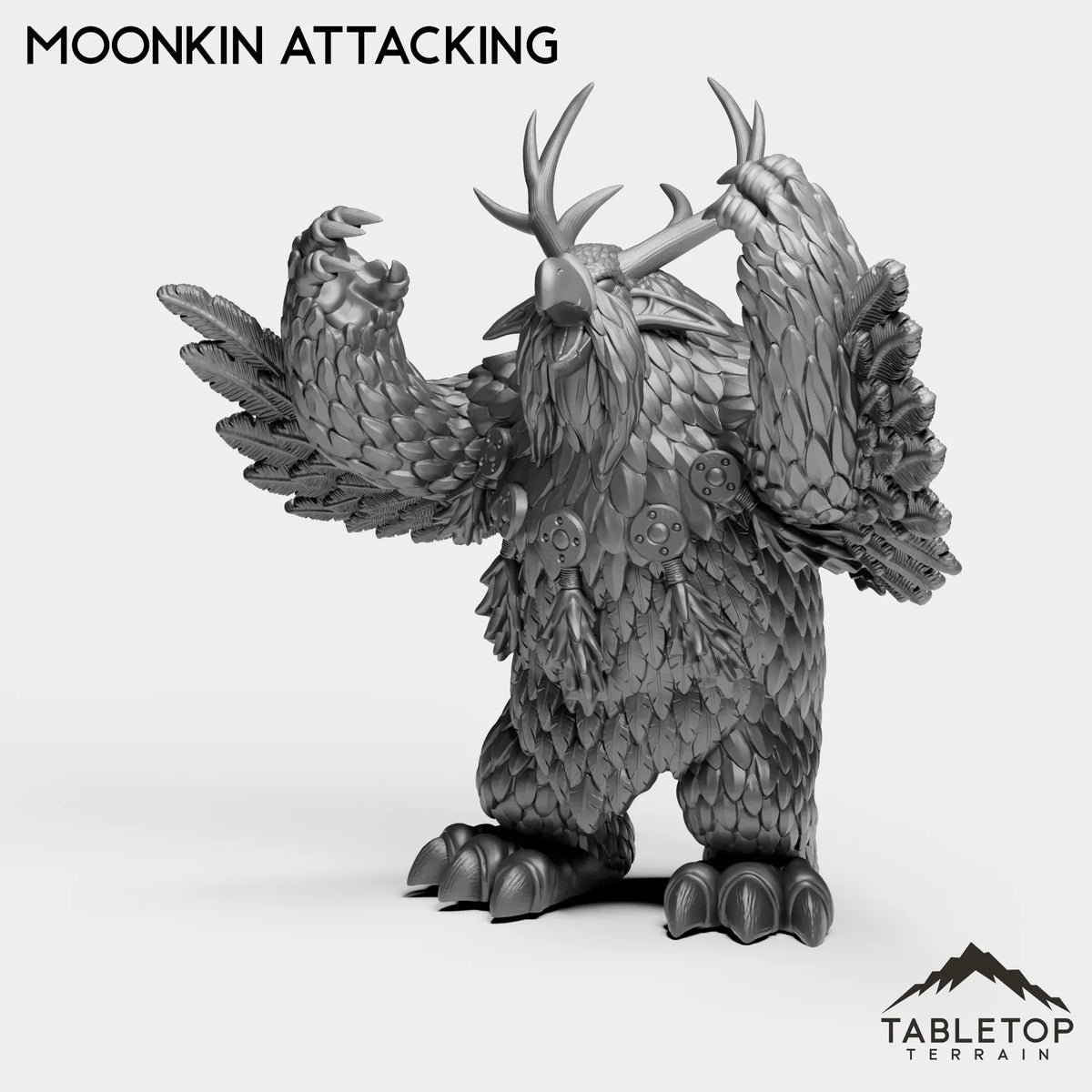 Tabletop Terrain Miniature Moonkin Attacking Werewolf Druid Forms