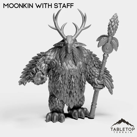 Tabletop Terrain Miniature Moonkin With Staff Elf Druid Forms