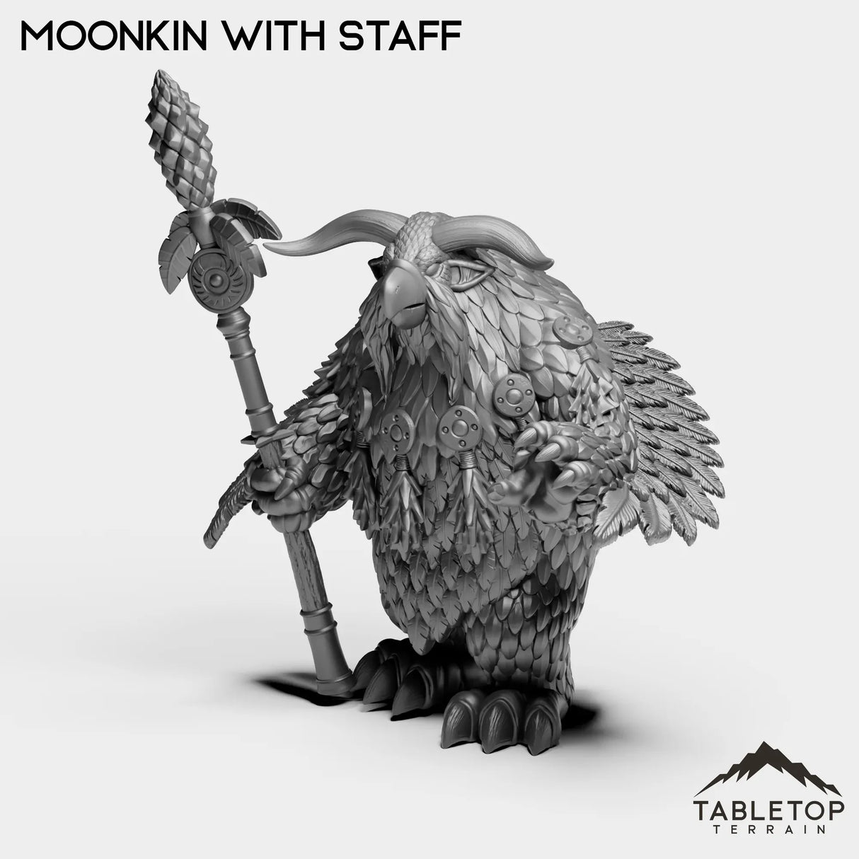 Tabletop Terrain Miniature Moonkin With Staff Minotaur Druid Forms