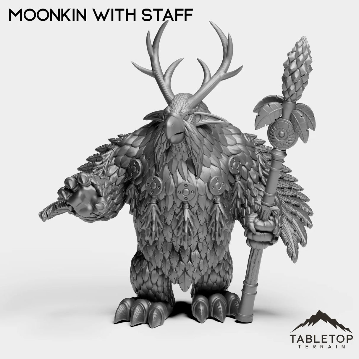 Tabletop Terrain Miniature Moonkin With Staff Werewolf Druid Forms