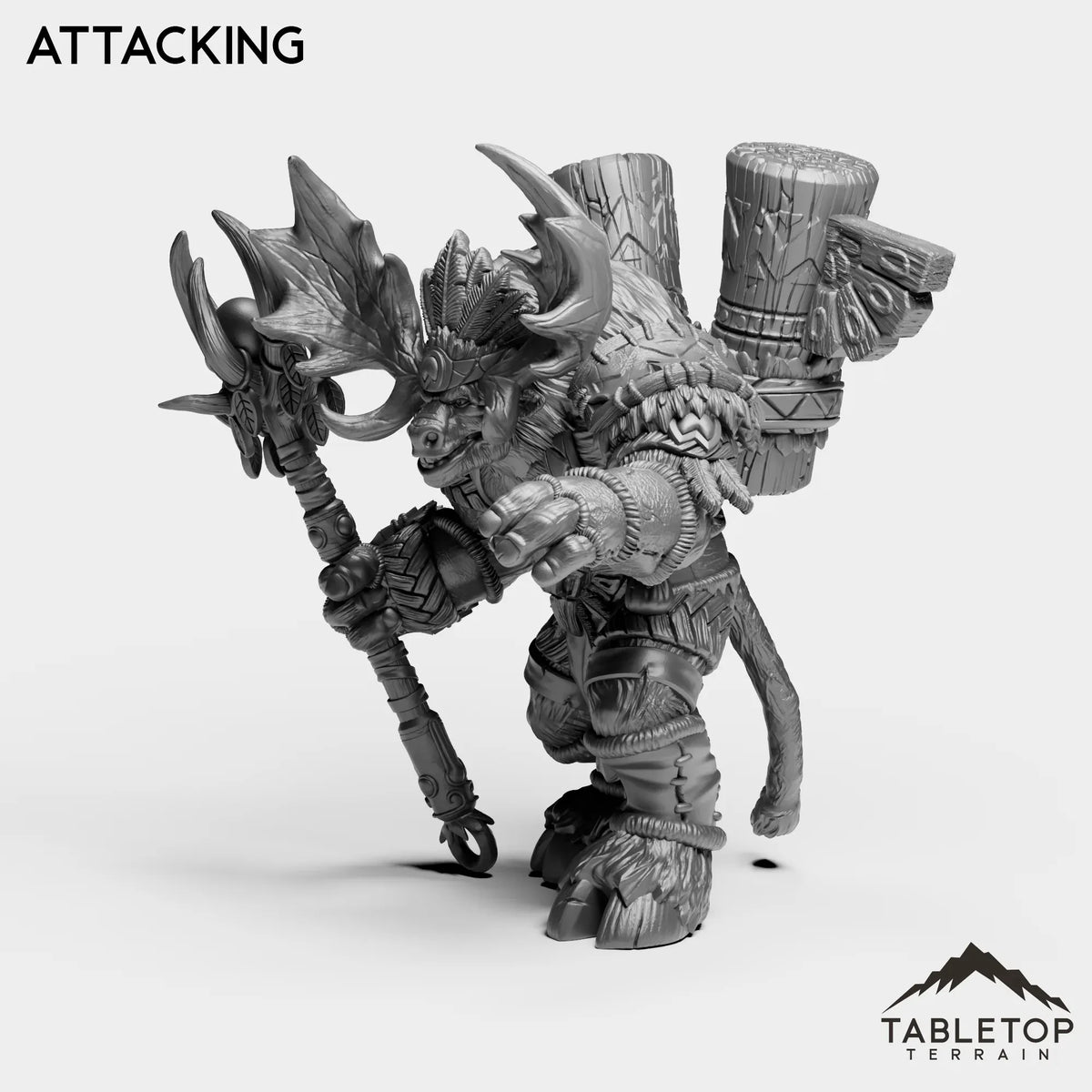 Tabletop Terrain Miniature Mountain Minotaur Caster