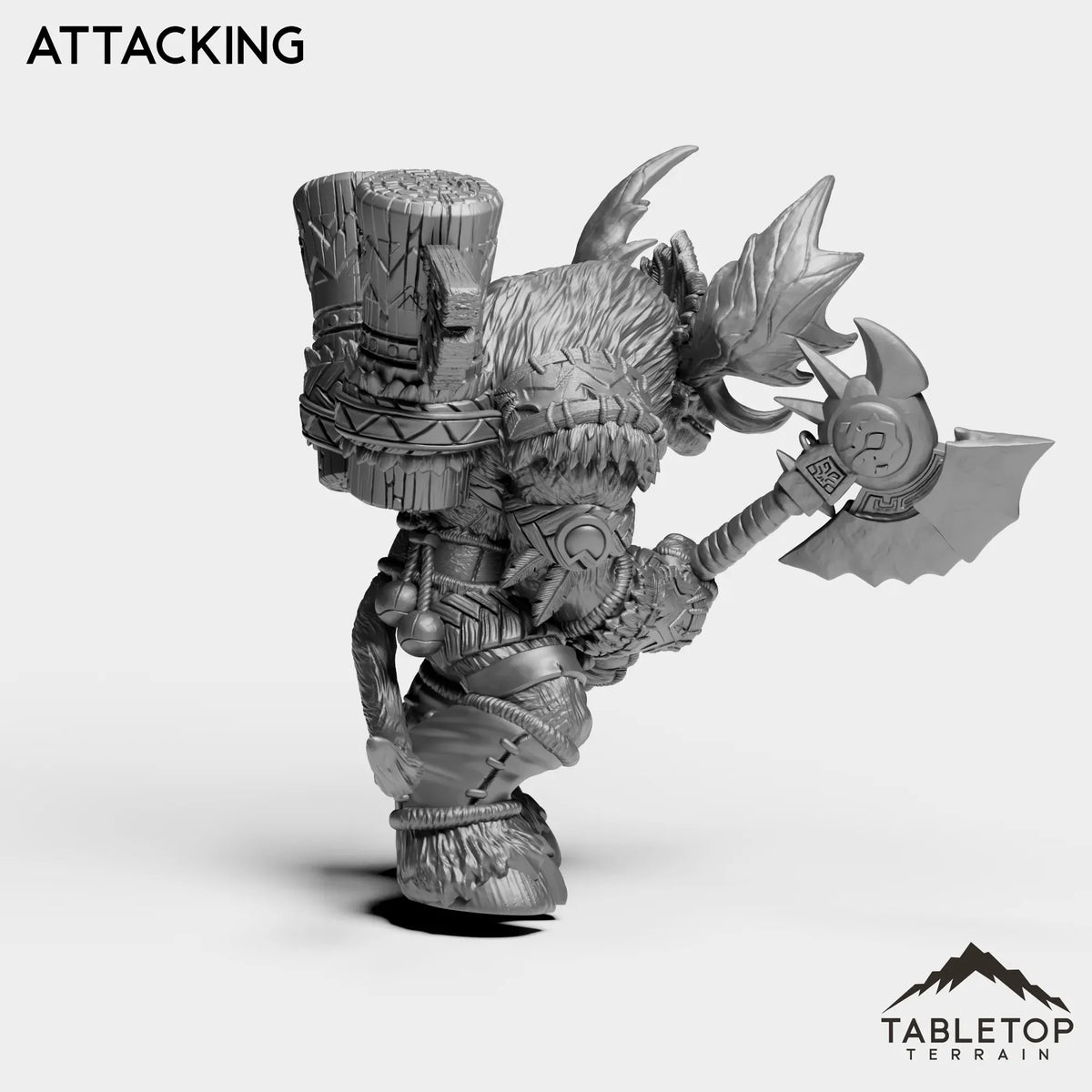 Tabletop Terrain Miniature Mountain Minotaur Warrior