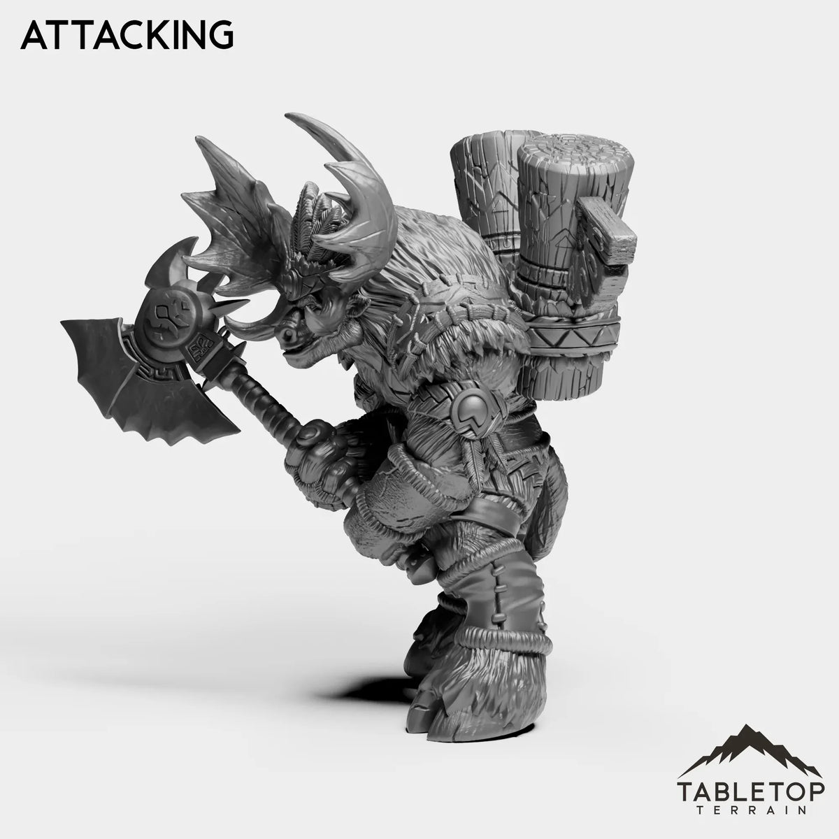 Tabletop Terrain Miniature Mountain Minotaur Warrior