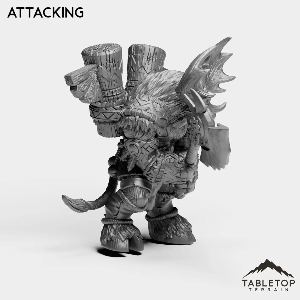 Tabletop Terrain Miniature Mountain Minotaur Warrior