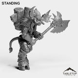 Tabletop Terrain Miniature Mountain Minotaur Warrior Female