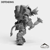 Tabletop Terrain Miniature Mountain Minotaur Warrior Female