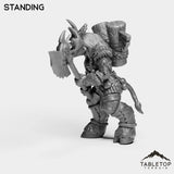 Tabletop Terrain Miniature Mountain Minotaur Warrior Female