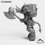 Tabletop Terrain Miniature Mountain Minotaur Warrior Female