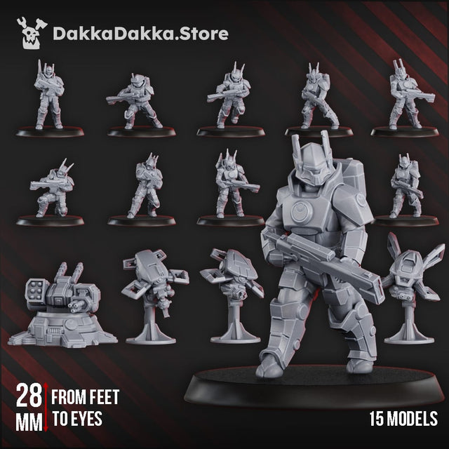 Tabletop Terrain Miniature MSC 1st Assault Team (x15)