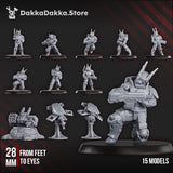 Tabletop Terrain Miniature MSC 2nd Assault Team  (x15)