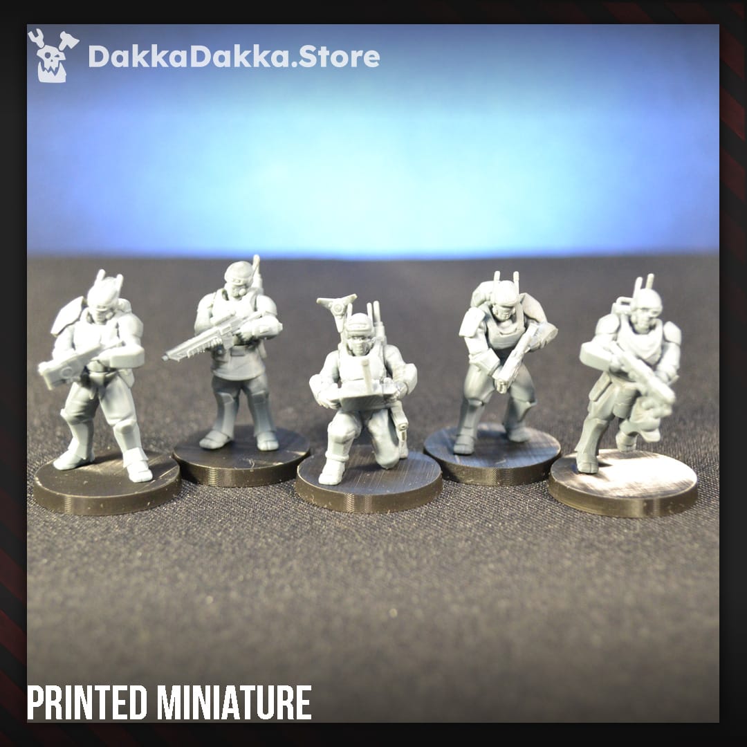 Tabletop Terrain Miniature MSC Circumsolar Infantry Squad (build kit)