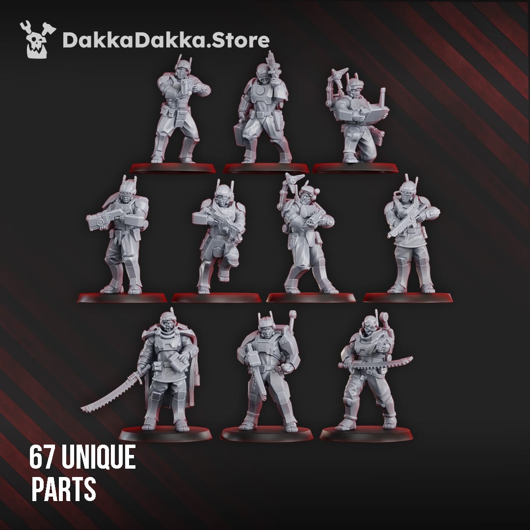 Tabletop Terrain Miniature MSC Circumsolar Infantry Squad (build kit)