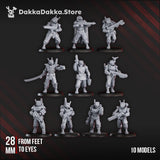 Tabletop Terrain Miniature MSC Operations Team 2nd Division Squad (x10)