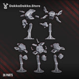 Tabletop Terrain Miniature MSC Robot Planes & Turret