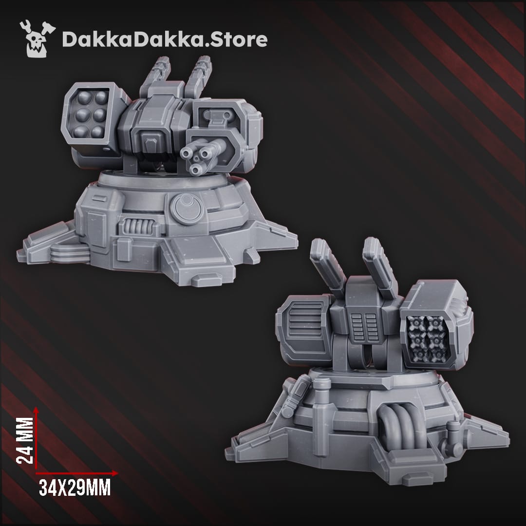 Tabletop Terrain Miniature MSC Robot Planes & Turret