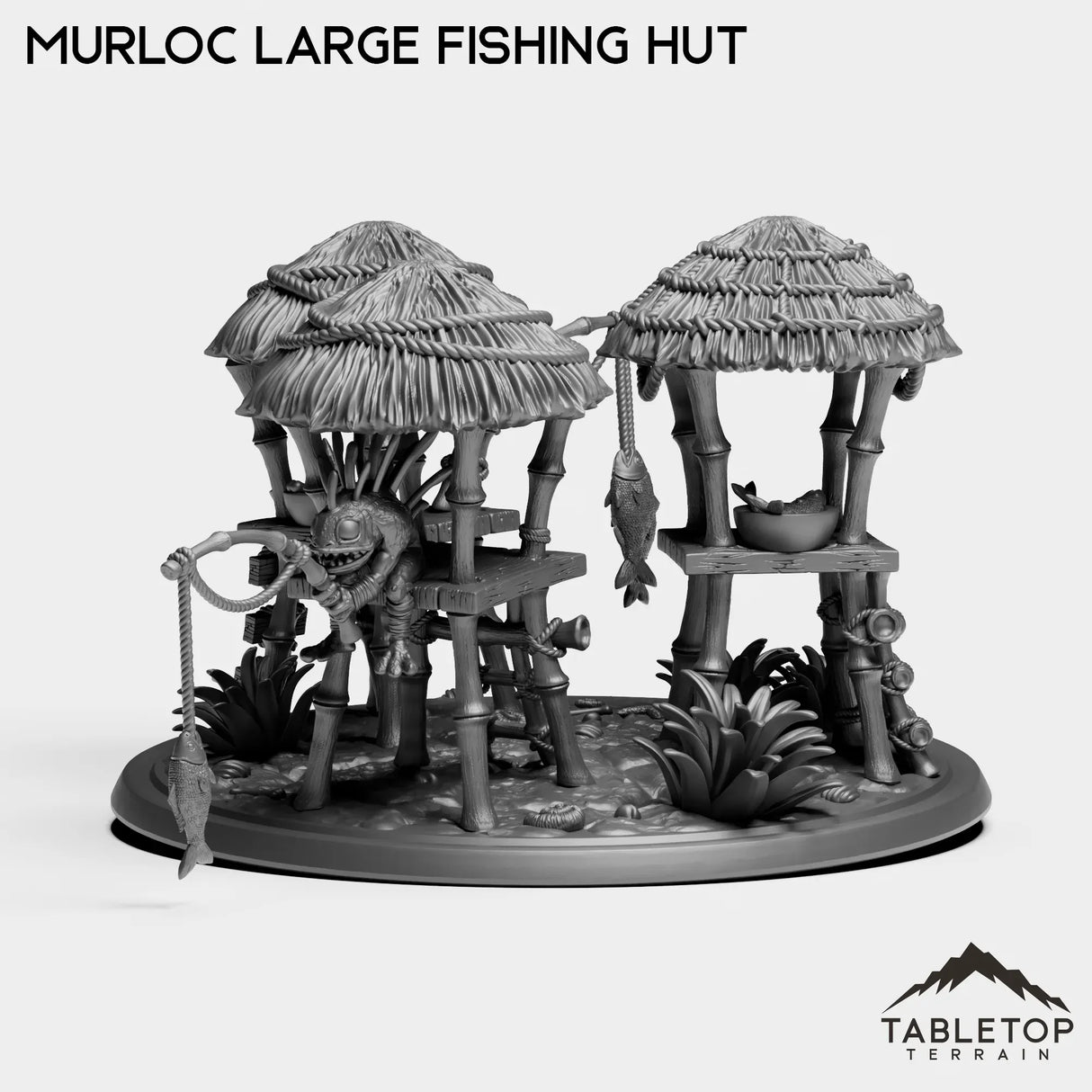 Tabletop Terrain Miniature Murloc Large Fishing Hut Diorama