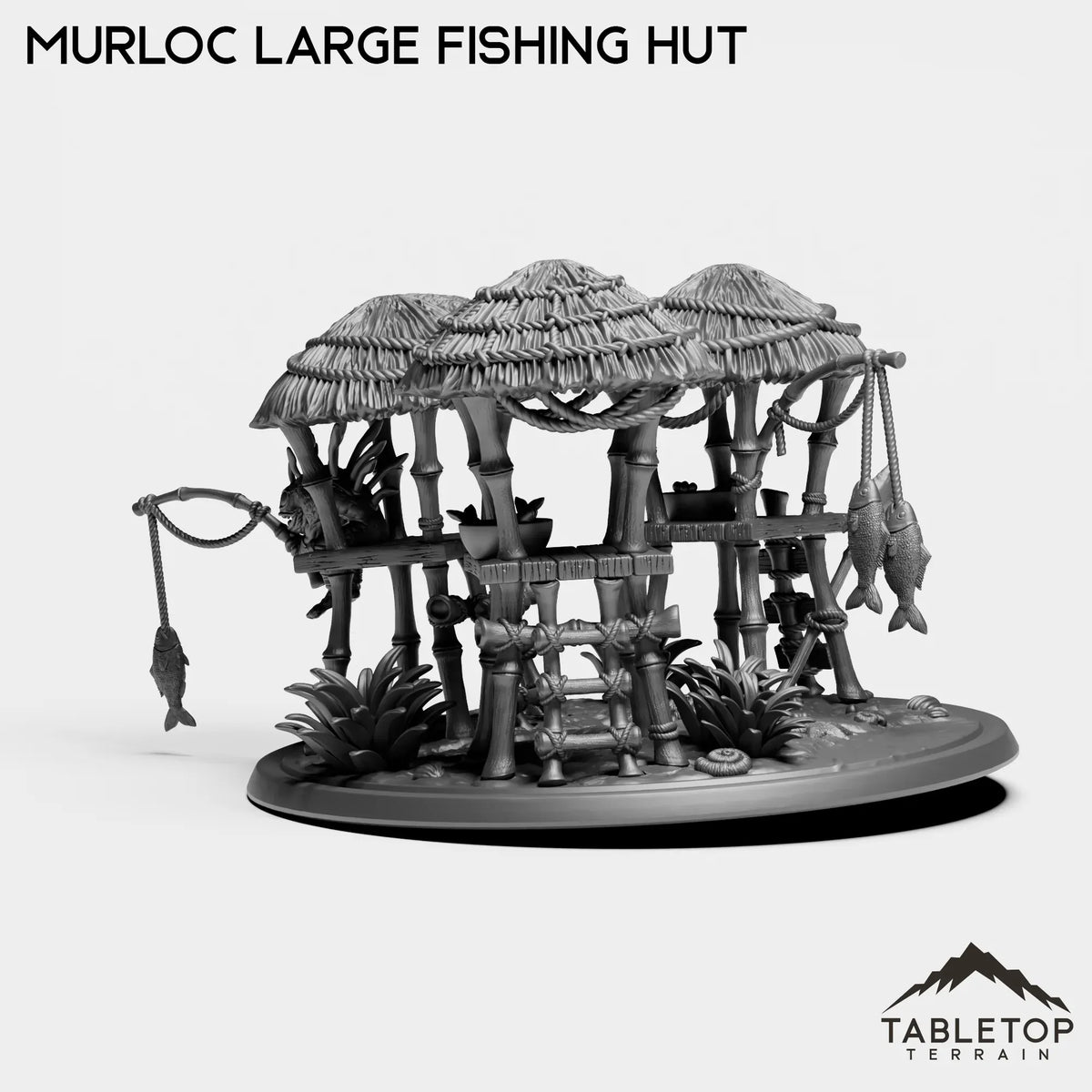 Tabletop Terrain Miniature Murloc Large Fishing Hut Diorama