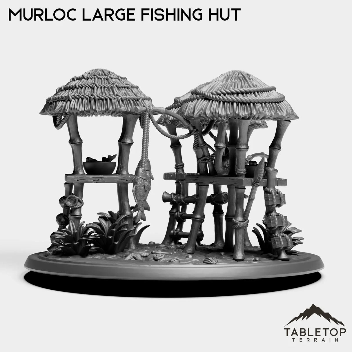 Tabletop Terrain Miniature Murloc Large Fishing Hut Diorama