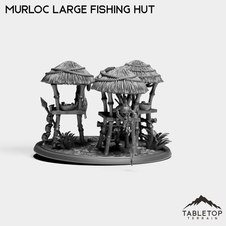 Tabletop Terrain Miniature Murloc Large Fishing Hut Diorama