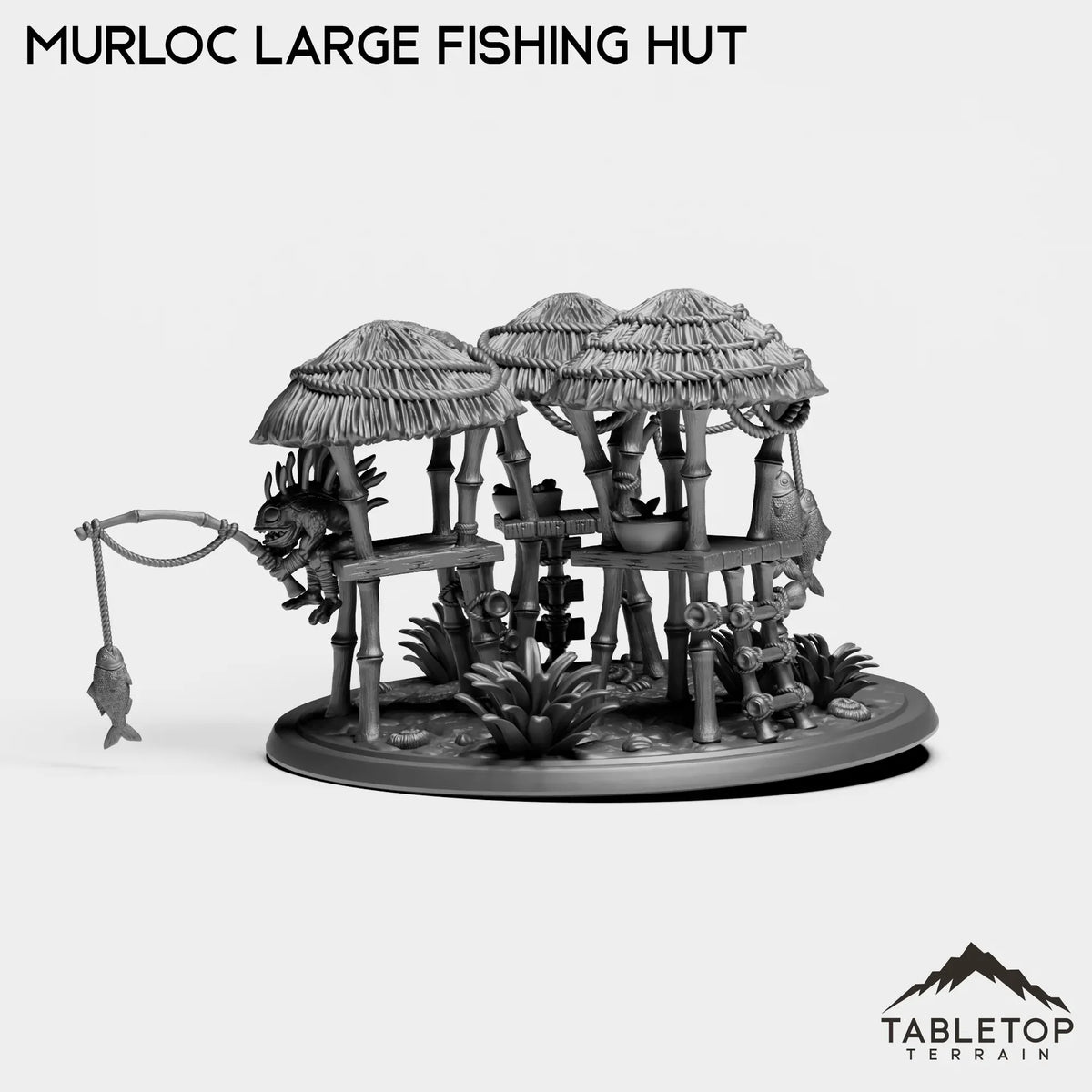 Tabletop Terrain Miniature Murloc Large Fishing Hut Diorama