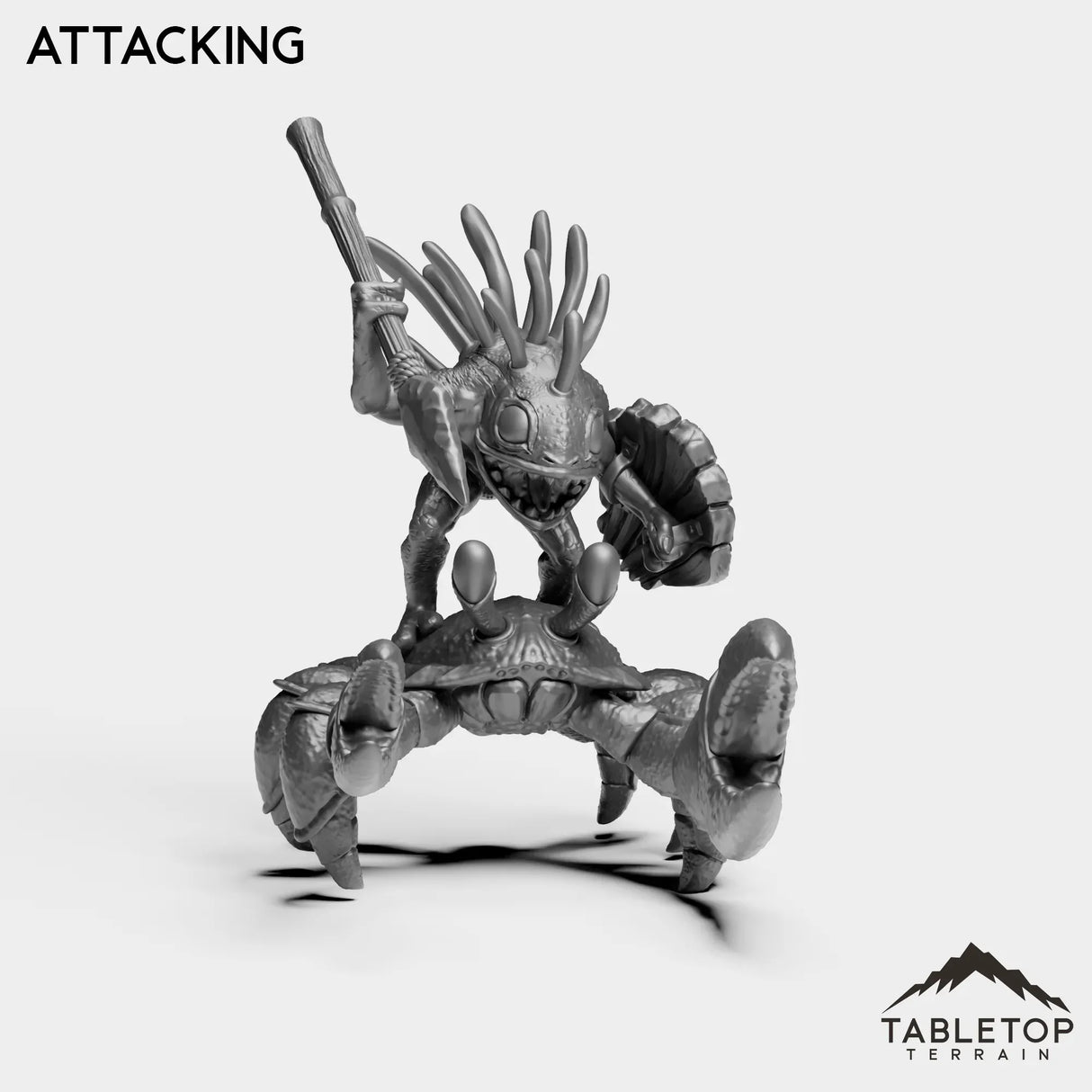 Tabletop Terrain Miniature Murloc on Crab Mount