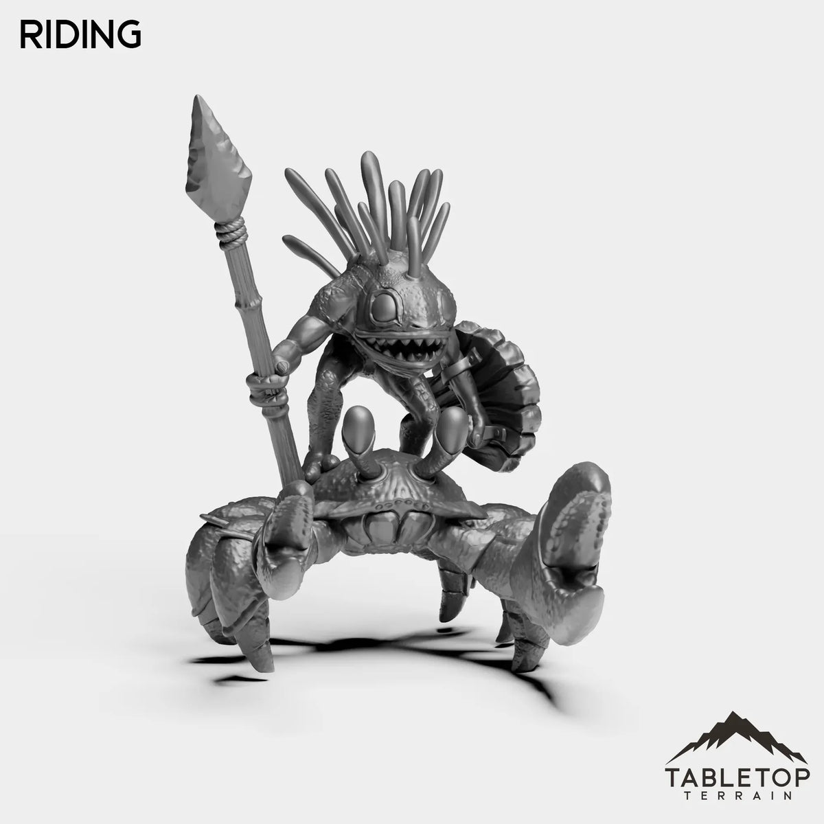 Tabletop Terrain Miniature Murloc on Crab Mount