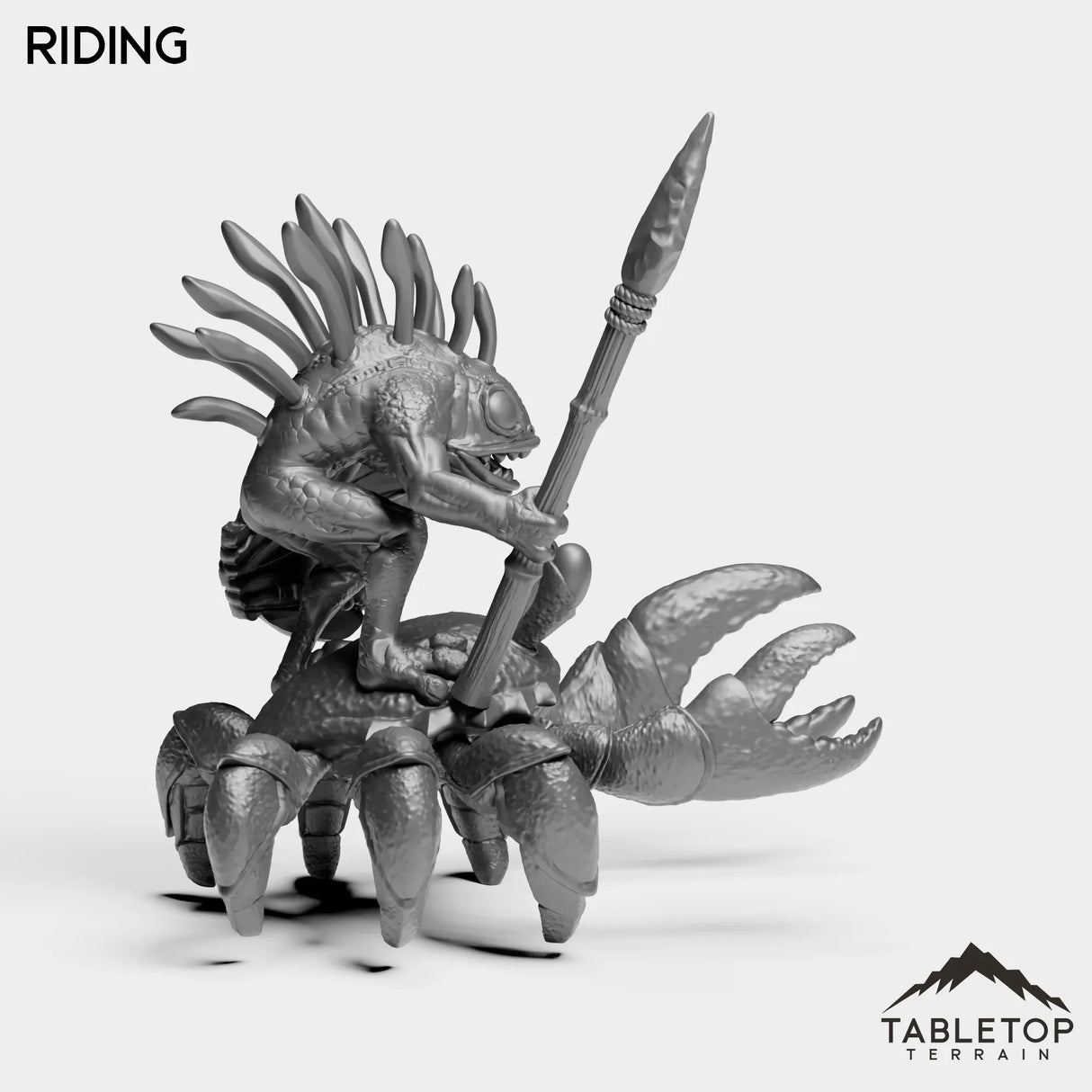Tabletop Terrain Miniature Murloc on Crab Mount