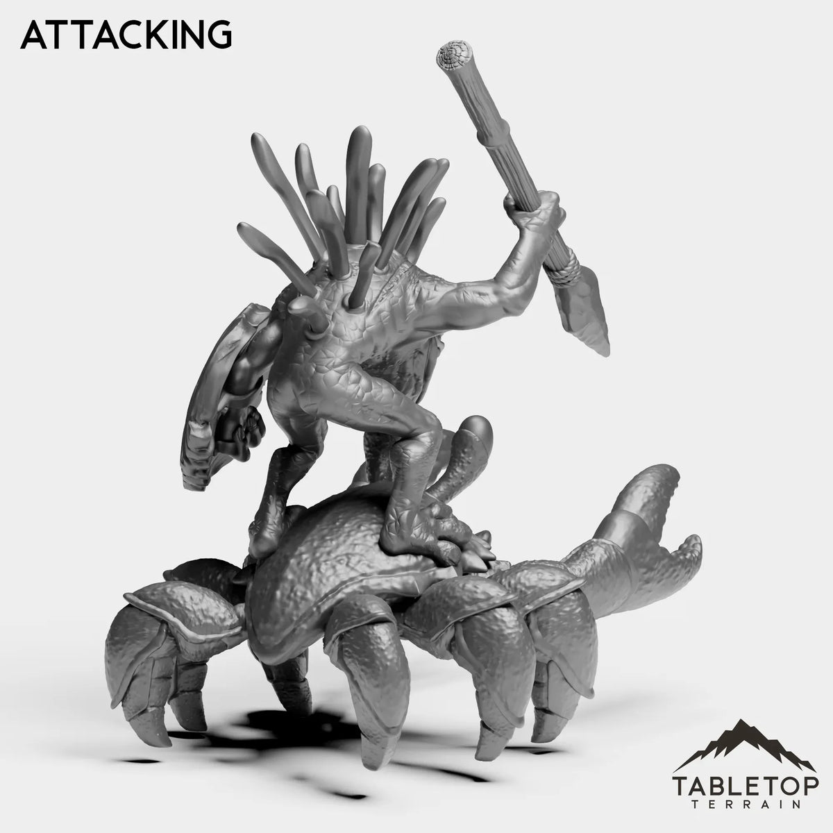 Tabletop Terrain Miniature Murloc on Crab Mount