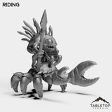 Tabletop Terrain Miniature Murloc on Crab Mount