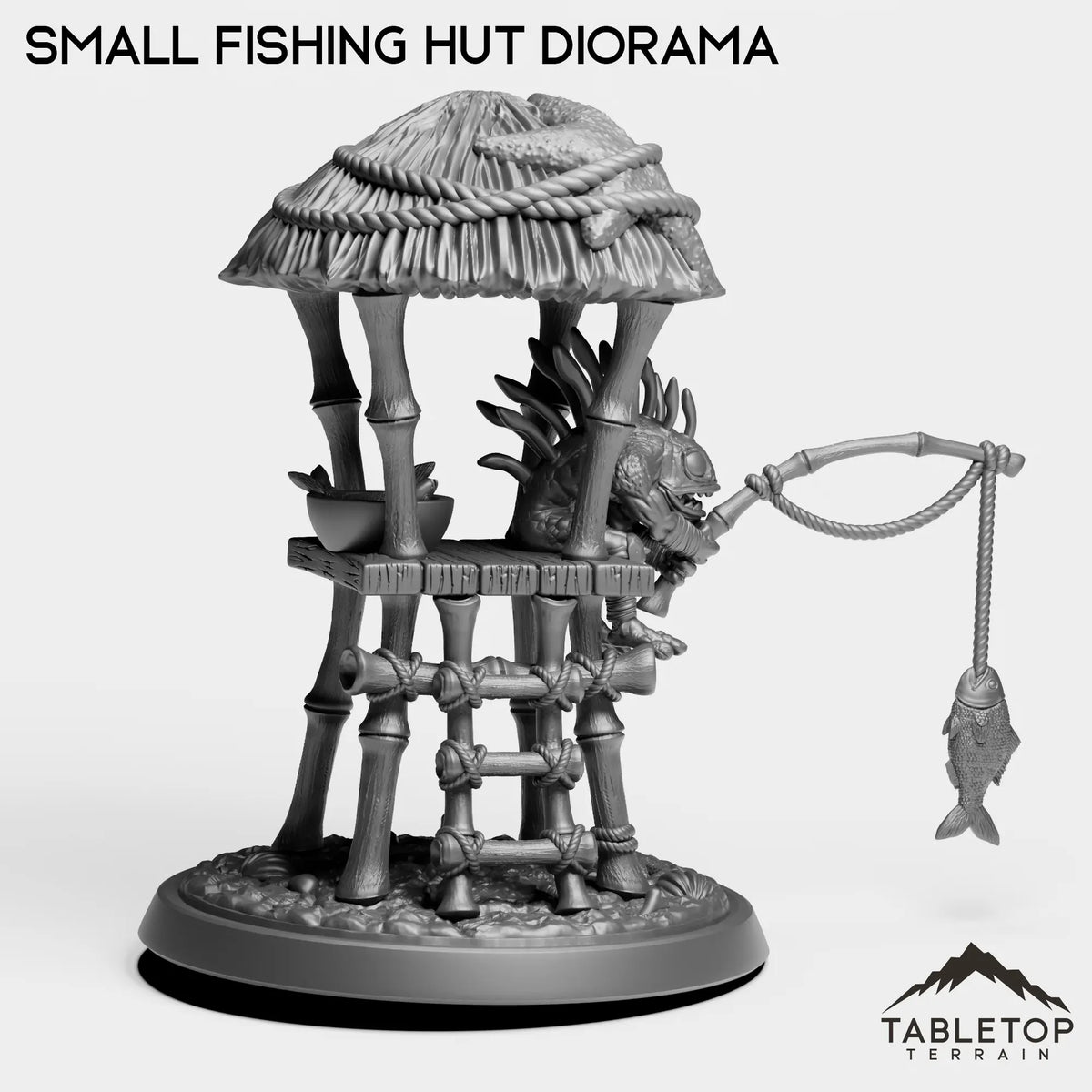 Tabletop Terrain Miniature Murloc Small Fishing Hut Diorama