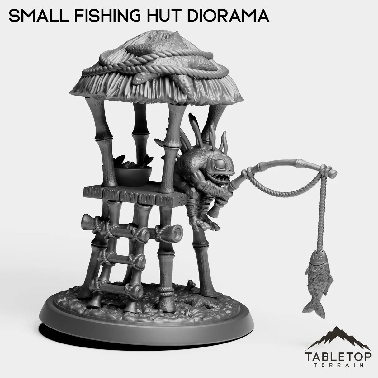Tabletop Terrain Miniature Murloc Small Fishing Hut Diorama
