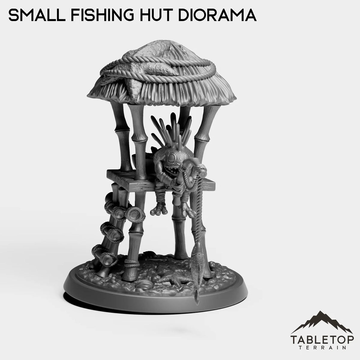 Tabletop Terrain Miniature Murloc Small Fishing Hut Diorama