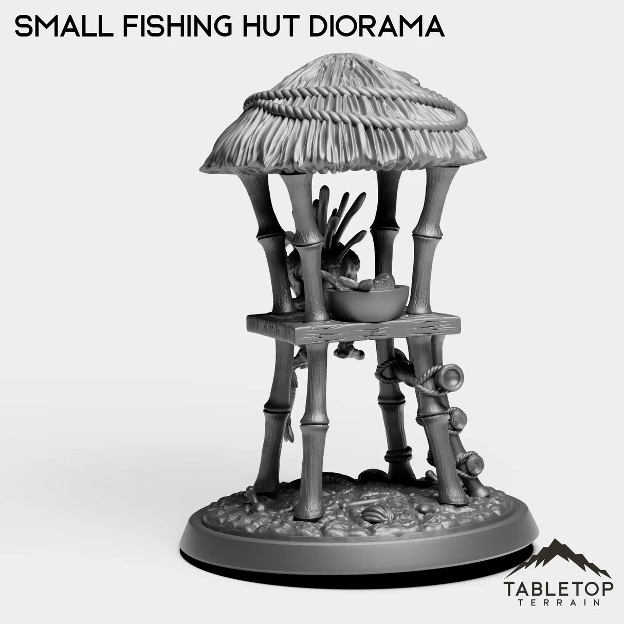 Tabletop Terrain Miniature Murloc Small Fishing Hut Diorama