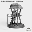 Tabletop Terrain Miniature Murloc Small Fishing Hut Diorama