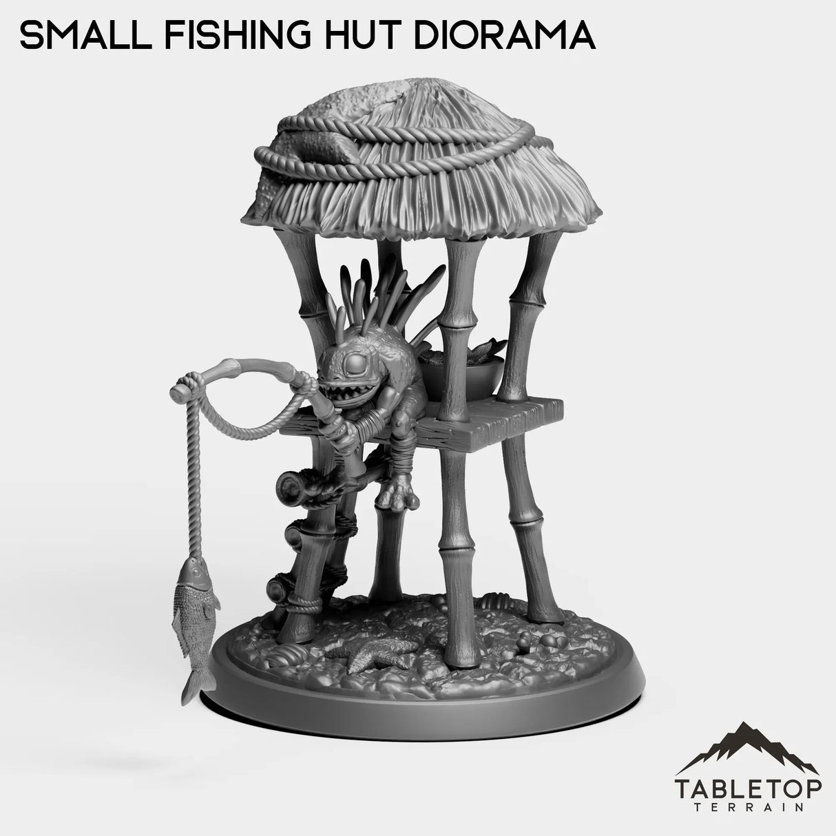 Tabletop Terrain Miniature Murloc Small Fishing Hut Diorama