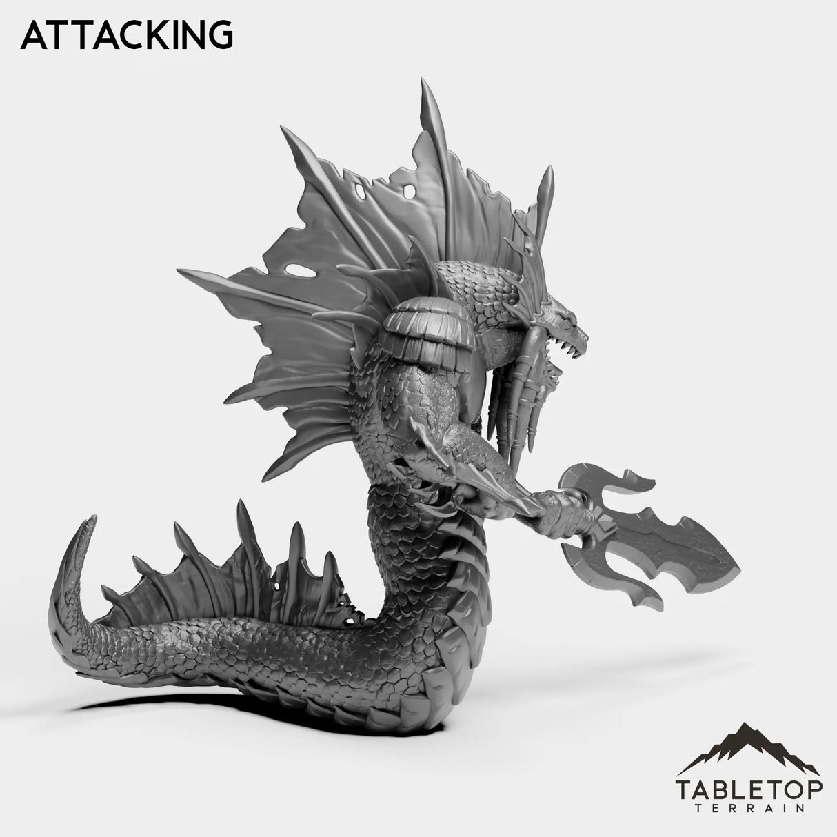 Tabletop Terrain Miniature Naga Myrmidon