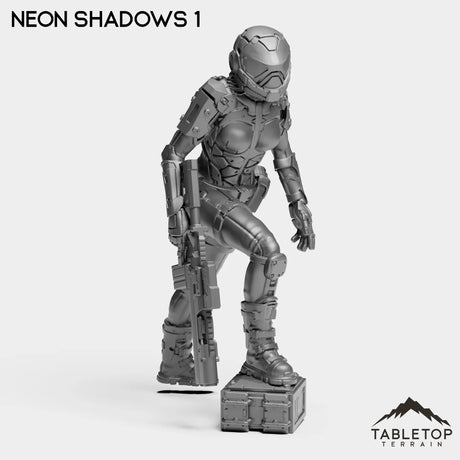 Tabletop Terrain Miniature Neon Shadows 1 Neon Shadows - Black Stone Commandos