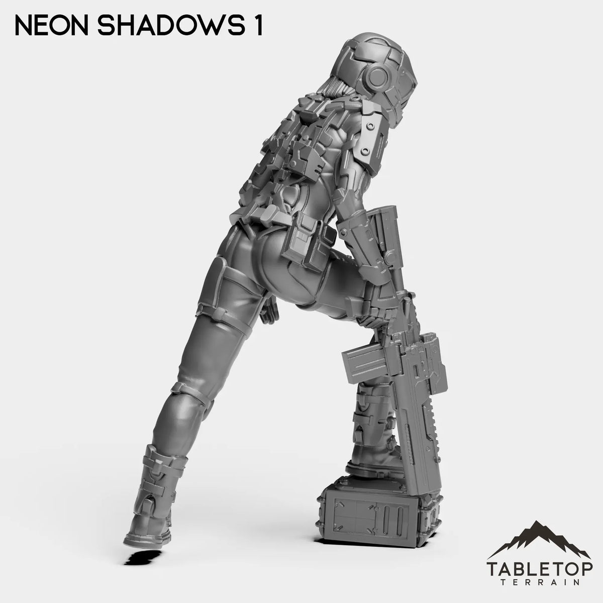 Tabletop Terrain Miniature Neon Shadows - Black Stone Commandos