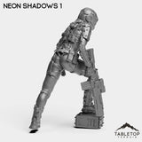 Tabletop Terrain Miniature Neon Shadows - Black Stone Commandos