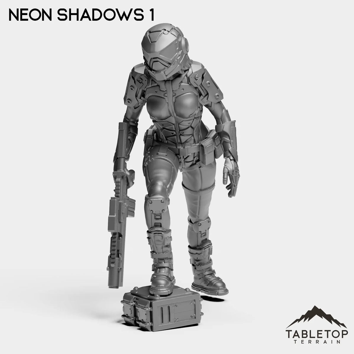 Tabletop Terrain Miniature Neon Shadows - Black Stone Commandos