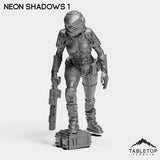 Tabletop Terrain Miniature Neon Shadows - Black Stone Commandos