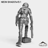 Tabletop Terrain Miniature Neon Shadows - Black Stone Commandos