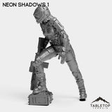 Tabletop Terrain Miniature Neon Shadows - Black Stone Commandos