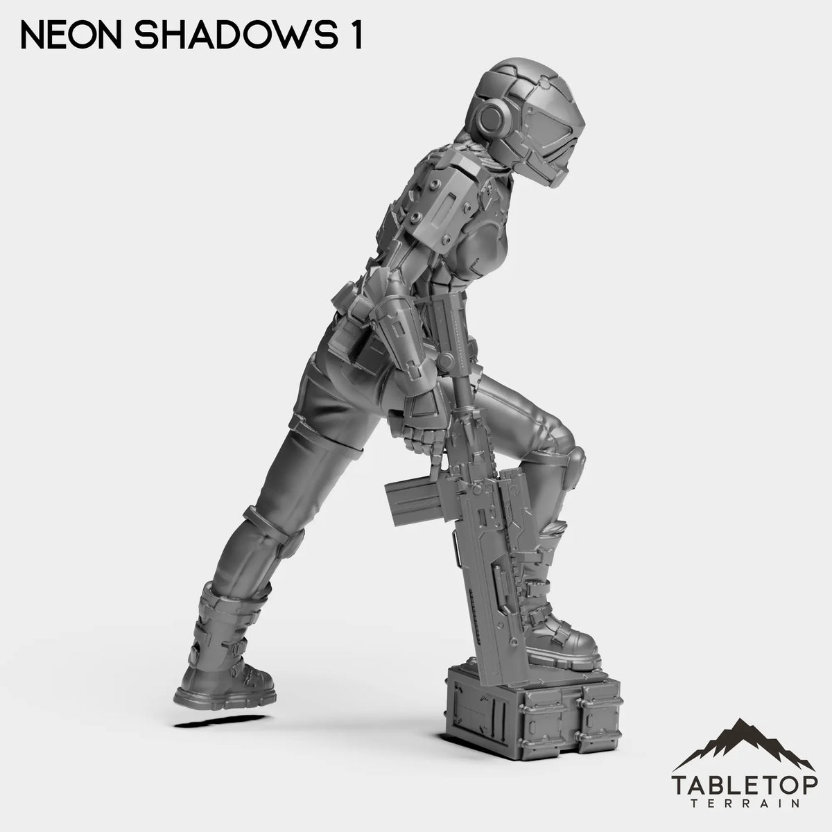 Tabletop Terrain Miniature Neon Shadows - Black Stone Commandos