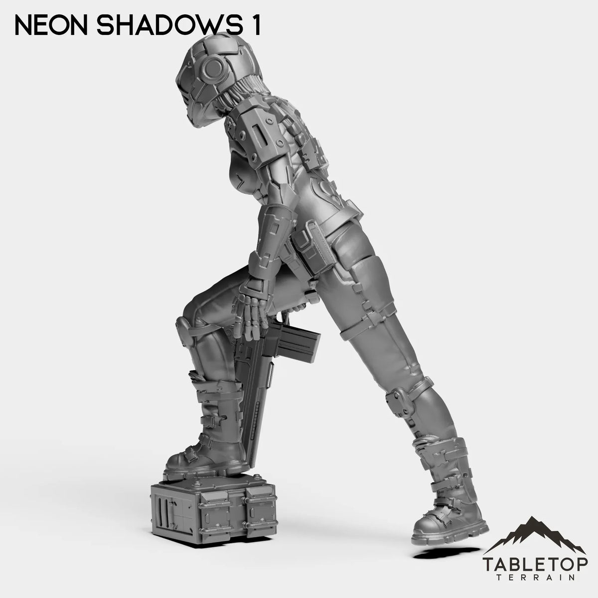 Tabletop Terrain Miniature Neon Shadows - Black Stone Commandos