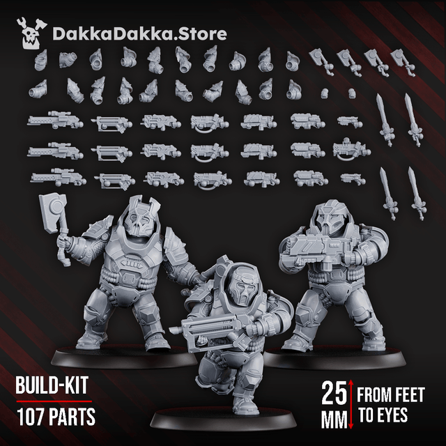 Tabletop Terrain Miniature Nibelung Warriors (build kit)