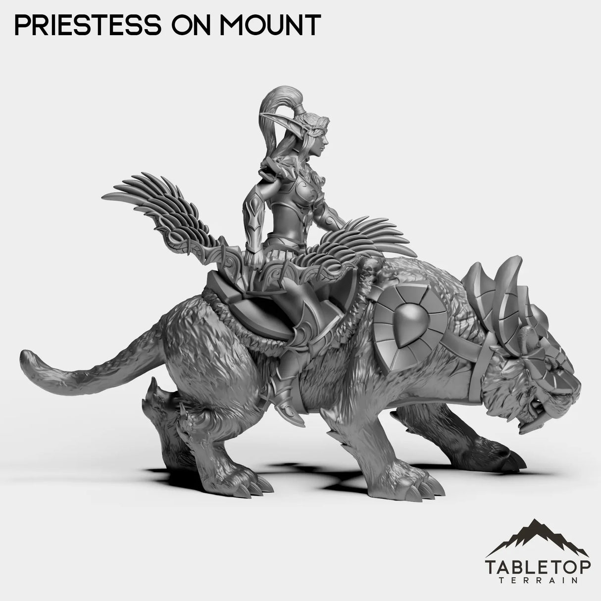 Tabletop Terrain Miniature Night Priestess on Mount