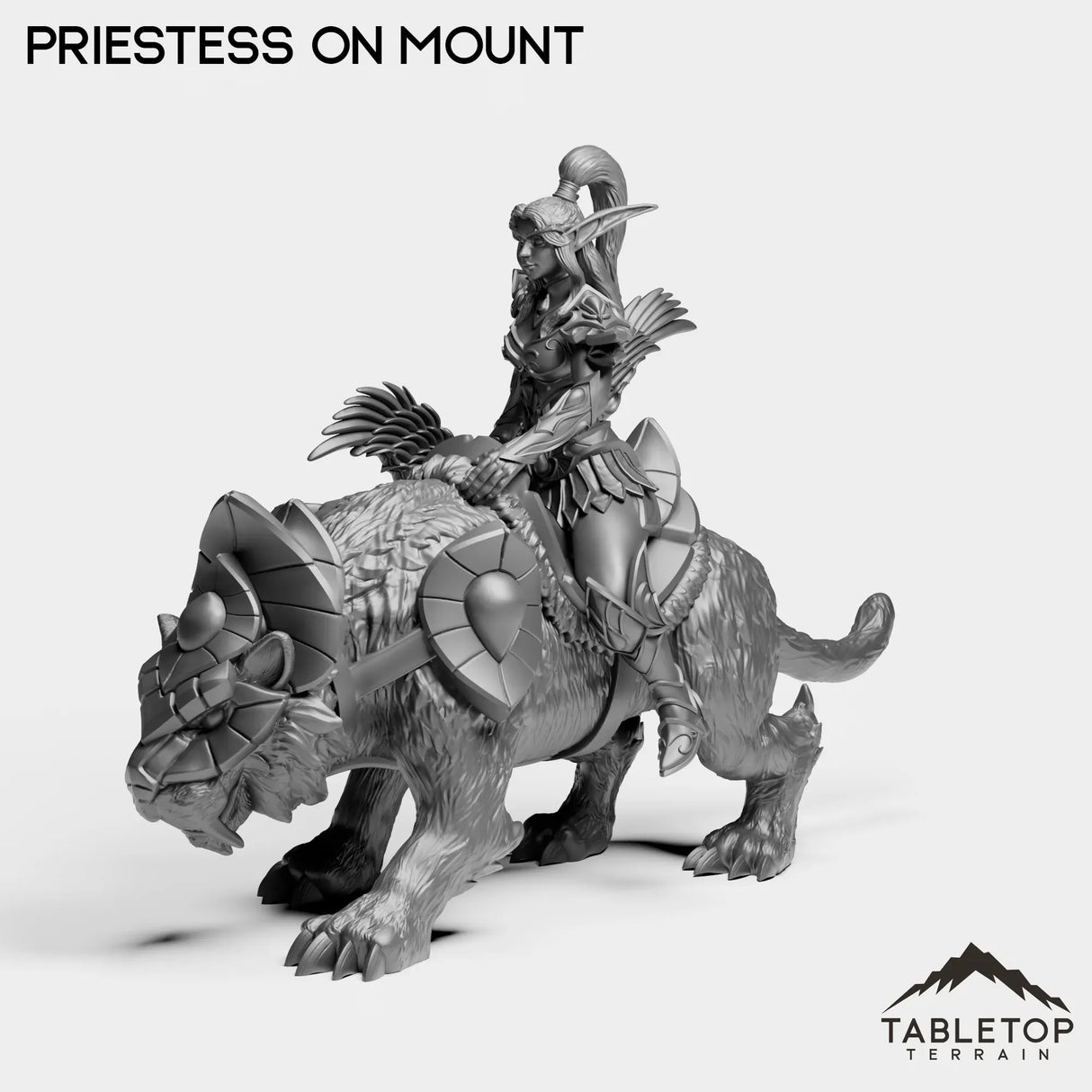 Tabletop Terrain Miniature Night Priestess on Mount