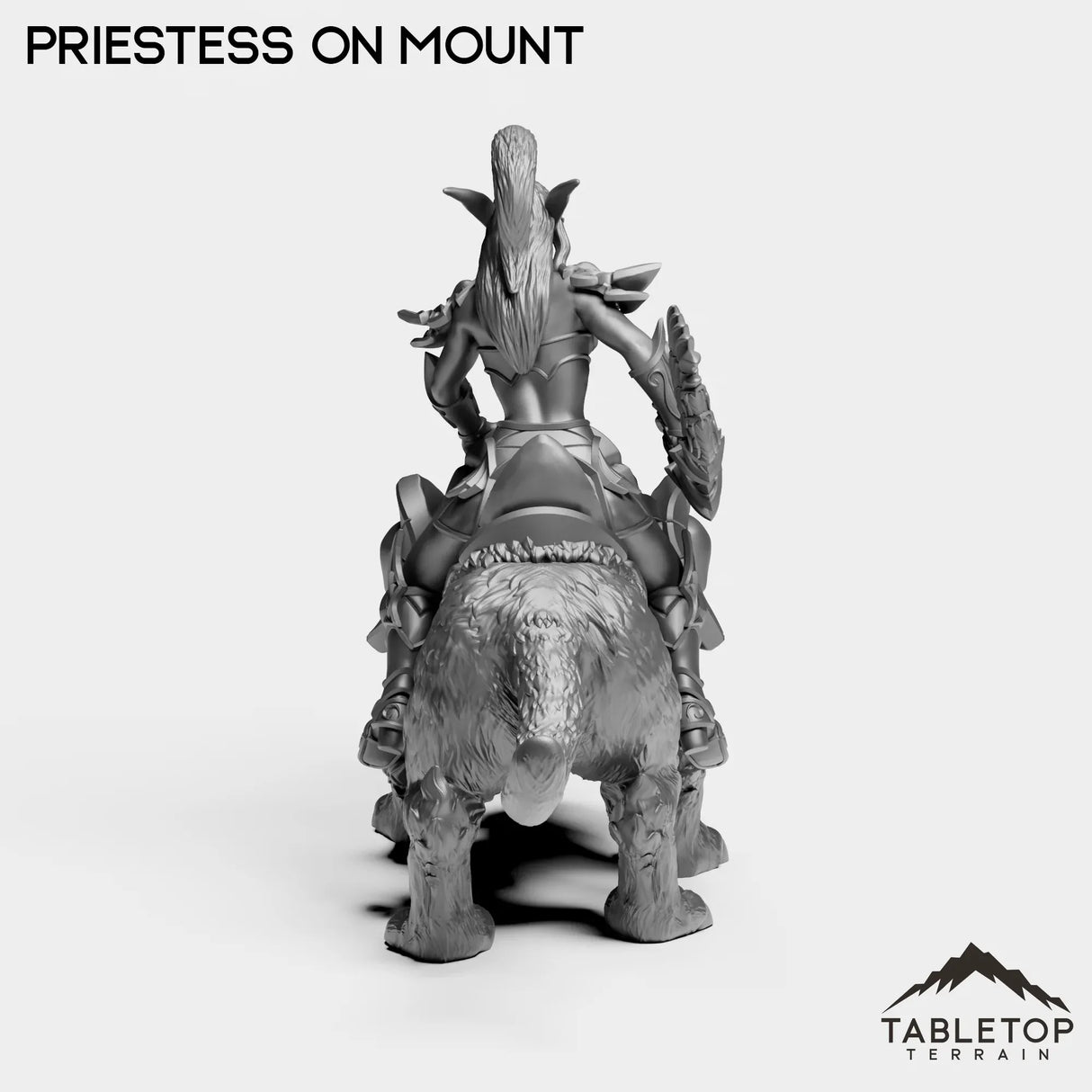 Tabletop Terrain Miniature Night Priestess on Mount